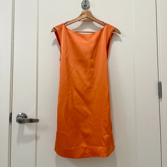 COS Orange Sheath Mini Dress with Bateau Neckline - Picture 3 of 5